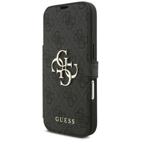 Guess iPhone 17 Pro/iPhone 18 Pro Fodral Book 4G Metal Logo Svart