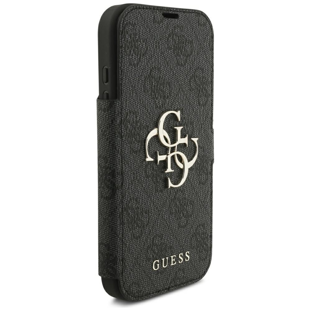 Guess iPhone 17 Pro/iPhone 18 Pro Fodral Book 4G Metal Logo Svart