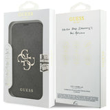 Guess iPhone 17 Pro/iPhone 18 Pro Fodral Book 4G Metal Logo Svart