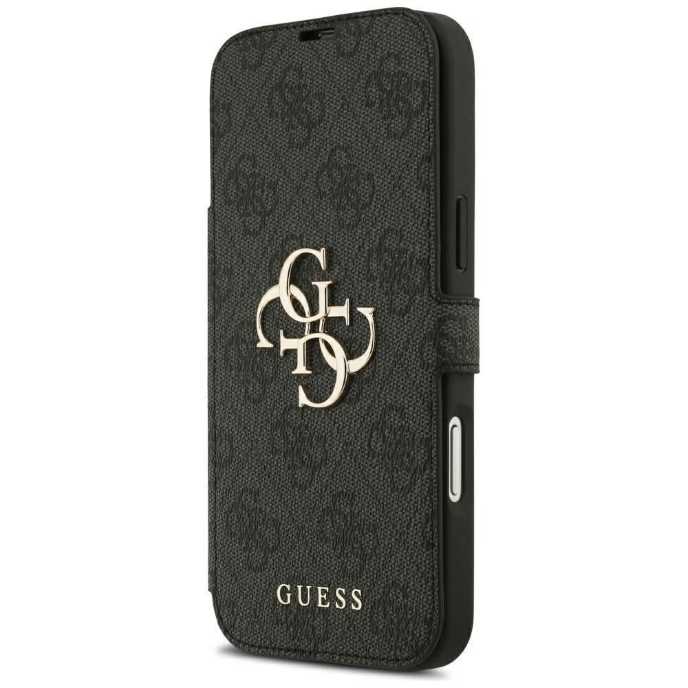 Guess iPhone 17 Pro Max/iPhone 18 Pro Max Fodral Book 4G Metal Logo Svart