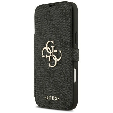 Guess iPhone 17 Pro Max/iPhone 18 Pro Max Fodral Book 4G Metal Logo Svart