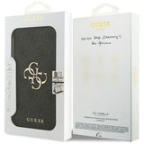 Guess iPhone 17 Pro Max/iPhone 18 Pro Max Fodral Book 4G Metal Logo Svart