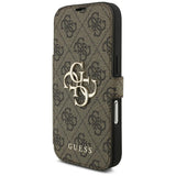 Guess iPhone 17 Pro/iPhone 18 Pro Fodral Book 4G Metal Logo Brun