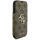 Guess iPhone 17 Pro/iPhone 18 Pro Fodral Book 4G Metal Logo Brun