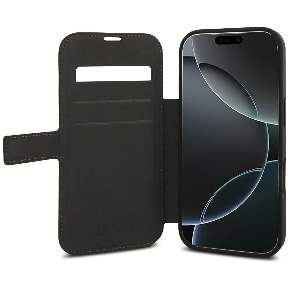 Guess iPhone 17 Pro/iPhone 18 Pro Fodral Book 4G Metal Logo Brun