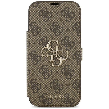 Guess iPhone 17 Pro Max/iPhone 18 Pro Max Fodral Book 4G Metal Logo Brun