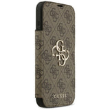 Guess iPhone 17 Pro Max/iPhone 18 Pro Max Fodral Book 4G Metal Logo Brun