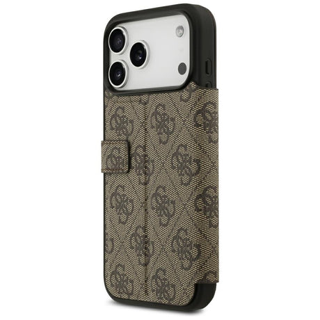 Guess iPhone 17 Pro Max/iPhone 18 Pro Max Fodral Book 4G Metal Logo Brun