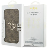 Guess iPhone 17 Pro Max/iPhone 18 Pro Max Fodral Book 4G Metal Logo Brun