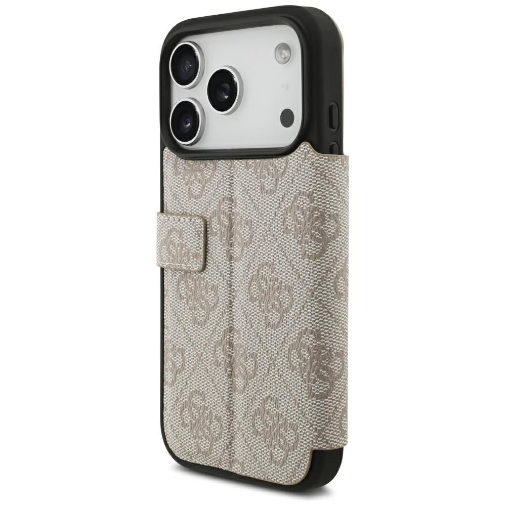 Guess iPhone 17 Pro/iPhone 18 Pro Fodral Book 4G Metal Logo Rosa