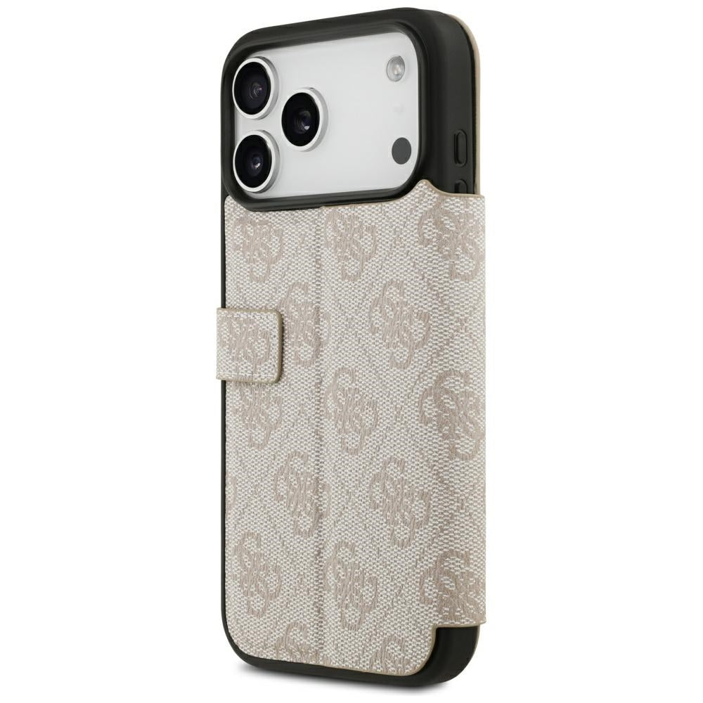 Guess iPhone 17 Pro Max/iPhone 18 Pro Max Fodral Book 4G Metal Logo Rosa