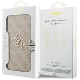 Guess iPhone 17 Pro Max/iPhone 18 Pro Max Fodral Book 4G Metal Logo Rosa