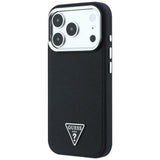 Guess iPhone 17 Pro/iPhone 18 Pro Skal Grained Triangle Logo Svart