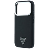 Guess iPhone 17 Pro Max/iPhone 18 Pro Max Skal Grained Triangle Logo Svart