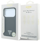 Guess iPhone 17 Pro Max/iPhone 18 Pro Max Skal Grained Triangle Logo Svart