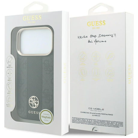 Guess iPhone 17 Pro Max/iPhone 18 Pro Max Skal 4G Stripe Classic Logos Svart
