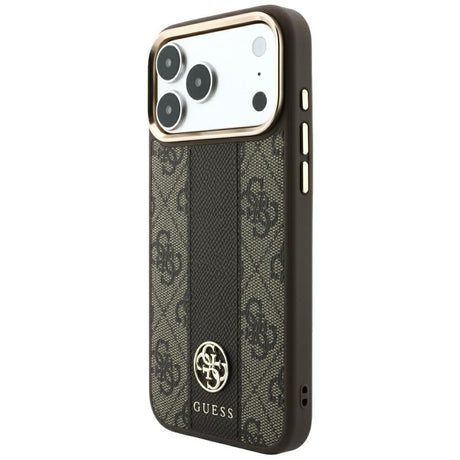 Guess iPhone 17 Pro Max/iPhone 18 Pro Max Skal 4G Stripe Classic Logos Brun