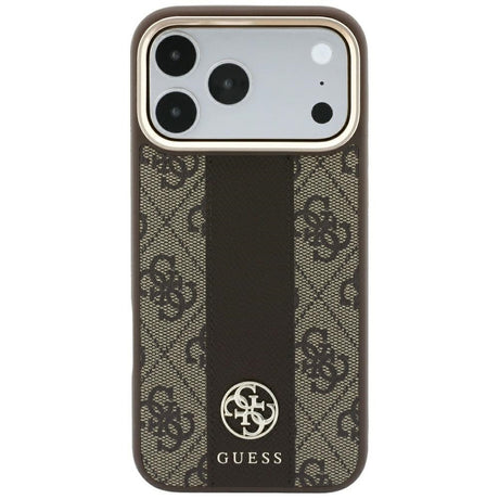 Guess iPhone 17 Pro Max/iPhone 18 Pro Max Skal 4G Stripe Classic Logos Brun