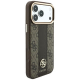 Guess iPhone 17 Pro Max/iPhone 18 Pro Max Skal 4G Stripe Classic Logos Brun