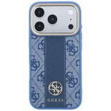 Guess iPhone 17 Pro/iPhone 18 Pro Skal 4G Stripe Classic Logos Blå