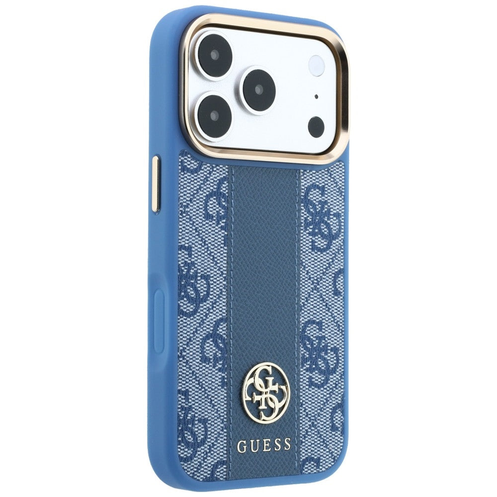 Guess iPhone 17 Pro/iPhone 18 Pro Skal 4G Stripe Classic Logos Blå