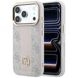 Guess iPhone 17 Pro/iPhone 18 Pro Skal 4G Stripe Classic Logos Rosa