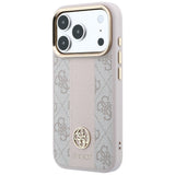 Guess iPhone 17 Pro/iPhone 18 Pro Skal 4G Stripe Classic Logos Rosa