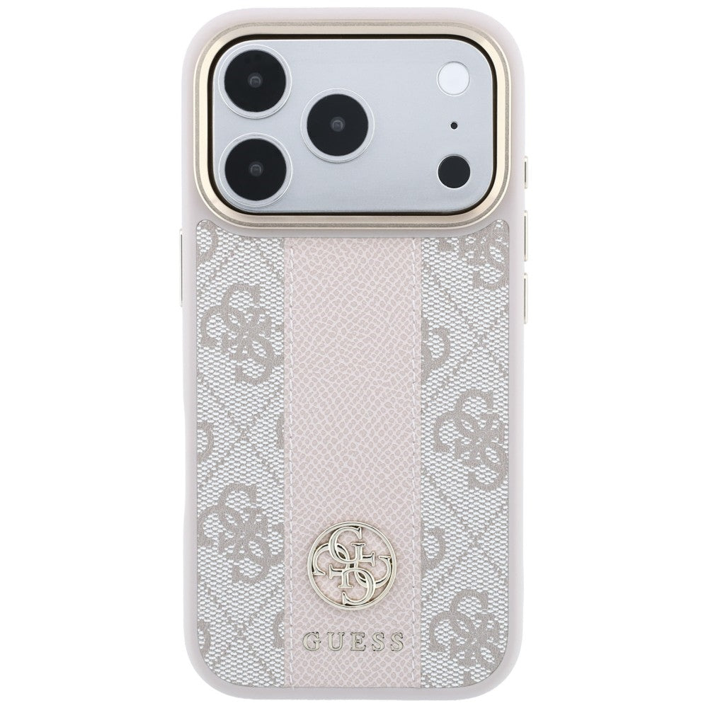Guess iPhone 17 Pro/iPhone 18 Pro Skal 4G Stripe Classic Logos Rosa