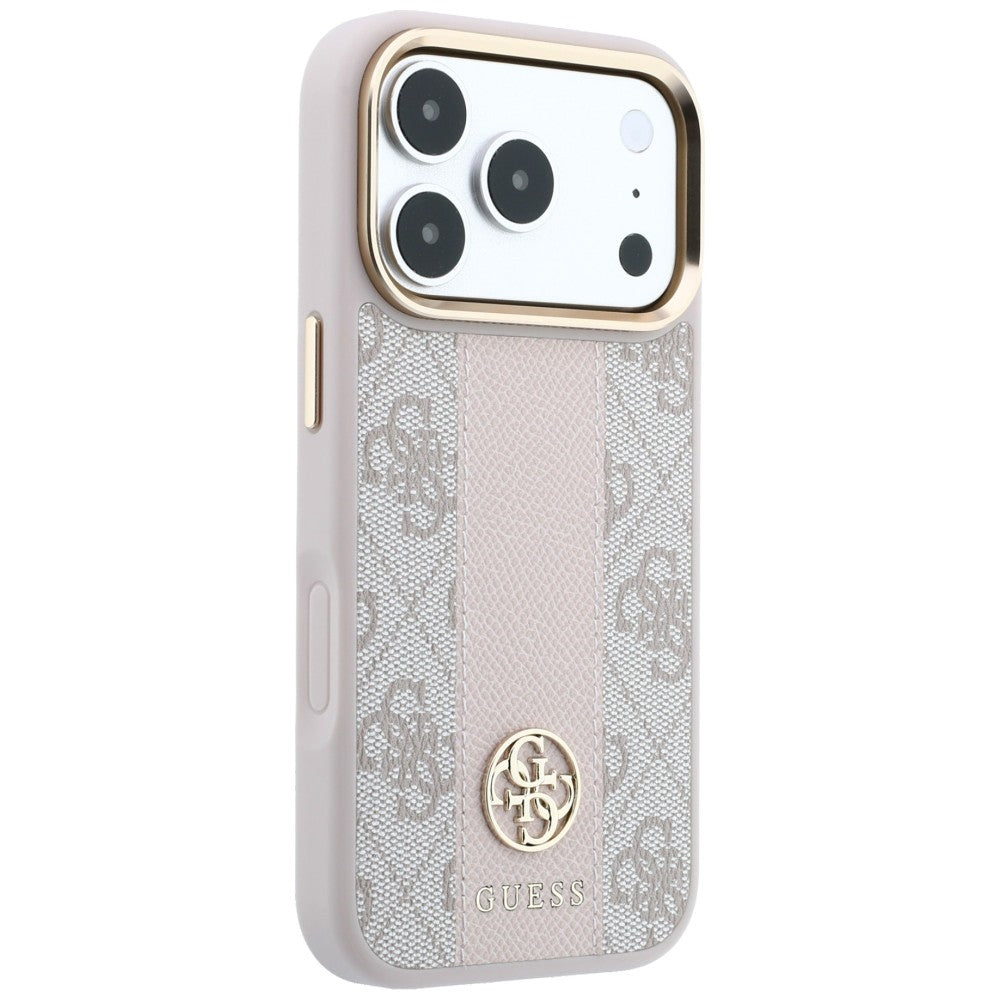 Guess iPhone 17 Pro/iPhone 18 Pro Skal 4G Stripe Classic Logos Rosa