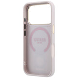 Guess iPhone 17 Pro/iPhone 18 Pro Skal 4G Stripe Classic Logos Rosa