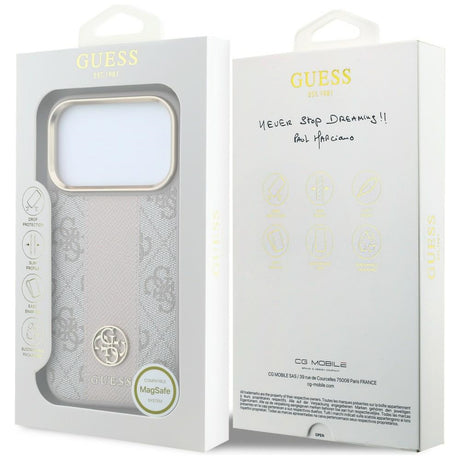 Guess iPhone 17 Pro Max/iPhone 18 Pro Max Skal 4G Stripe Classic Logos Rosa