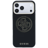 Guess iPhone 17 Pro/iPhone 18 Pro Skal Perforated 4G Gold Logo Svart