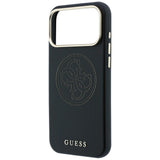 Guess iPhone 17 Pro Max/iPhone 18 Pro Max Skal Perforated 4G Gold Logo Svart