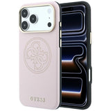 Guess iPhone 17 Pro/iPhone 18 Pro Skal Perforated 4G Gold Logo Rosa