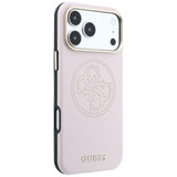 Guess iPhone 17 Pro Max/iPhone 18 Pro Max Skal Perforated 4G Gold Logo Rosa