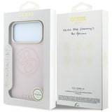 Guess iPhone 17 Pro Max/iPhone 18 Pro Max Skal Perforated 4G Gold Logo Rosa