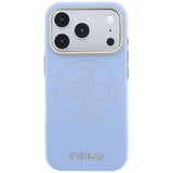 Guess iPhone 17 Pro/iPhone 18 Pro Skal Perforated 4G Gold Logo Blå
