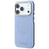 Guess iPhone 17 Pro Max/iPhone 18 Pro Max Skal Perforated 4G Gold Logo Blå