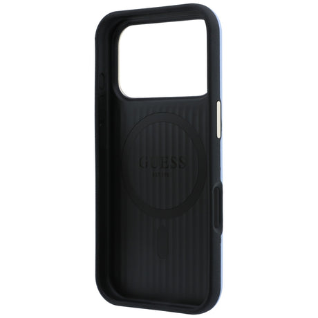 Guess iPhone 17 Pro Max/iPhone 18 Pro Max Skal Perforated 4G Gold Logo Blå