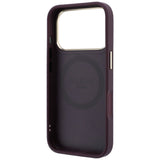 Guess iPhone 17 Pro Max/iPhone 18 Pro Max Skal Stripe Peony 4G Logo Burgundy