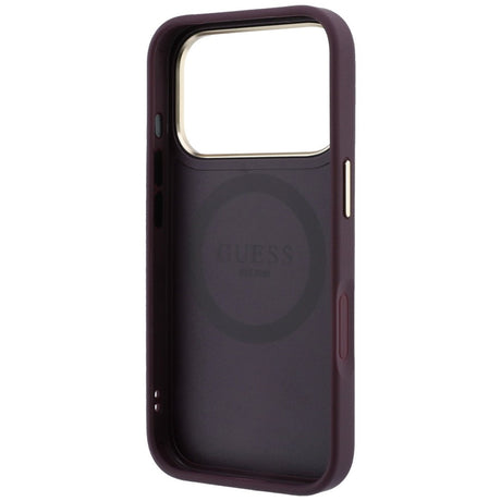 Guess iPhone 17 Pro Max/iPhone 18 Pro Max Skal Stripe Peony 4G Logo Burgundy
