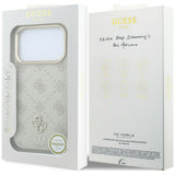 Guess iPhone 17 Pro/iPhone 18 Pro Skal Stripe Peony 4G Logo Beige