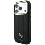 Guess iPhone 17 Pro/iPhone 18 Pro Skal Stripe Peony 4G Logo Svart
