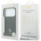 Guess iPhone 17 Pro/iPhone 18 Pro Skal Stripe Peony 4G Logo Svart