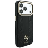 Guess iPhone 17 Pro Max/iPhone 18 Pro Max Skal Stripe Peony 4G Logo Svart