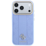 Guess iPhone 17 Pro/iPhone 18 Pro Skal Stripe Peony 4G Logo Blå