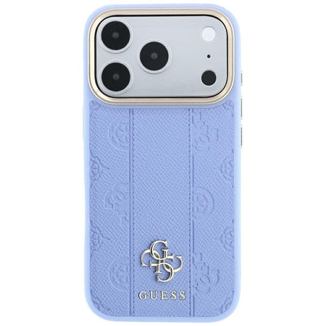 Guess iPhone 17 Pro Max/iPhone 18 Pro Max Skal Stripe Peony 4G Logo Blå