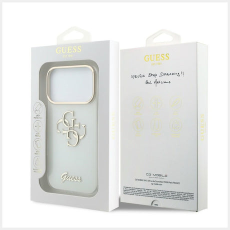 Guess iPhone 17 Pro/iPhone 18 Pro Skal 4G Script Vit