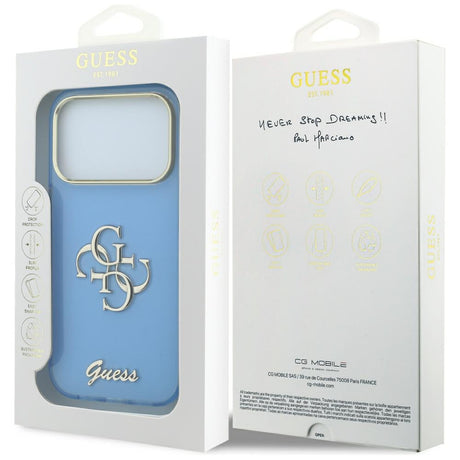 Guess iPhone 17 Pro/iPhone 18 Pro Skal 4G Script Blå