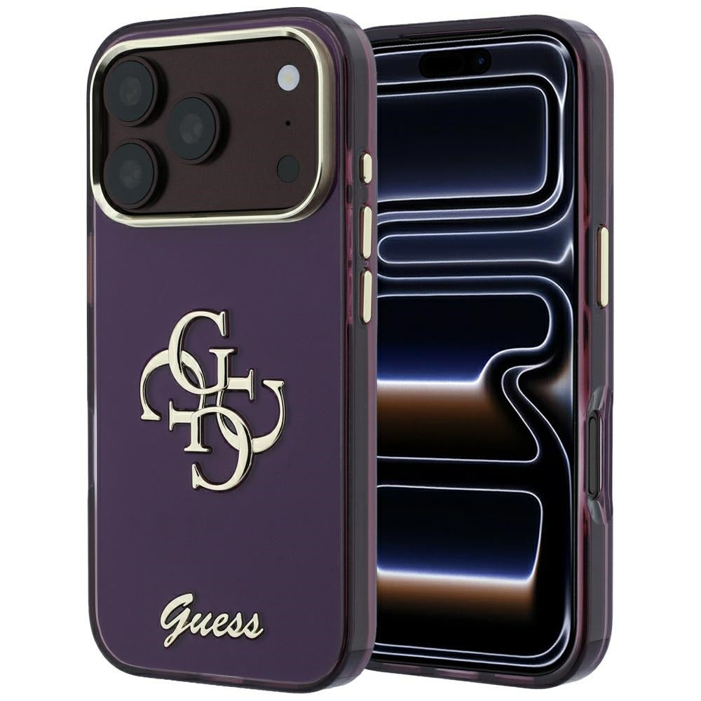 Guess iPhone 17 Pro/iPhone 18 Pro Skal 4G Script Burgundy